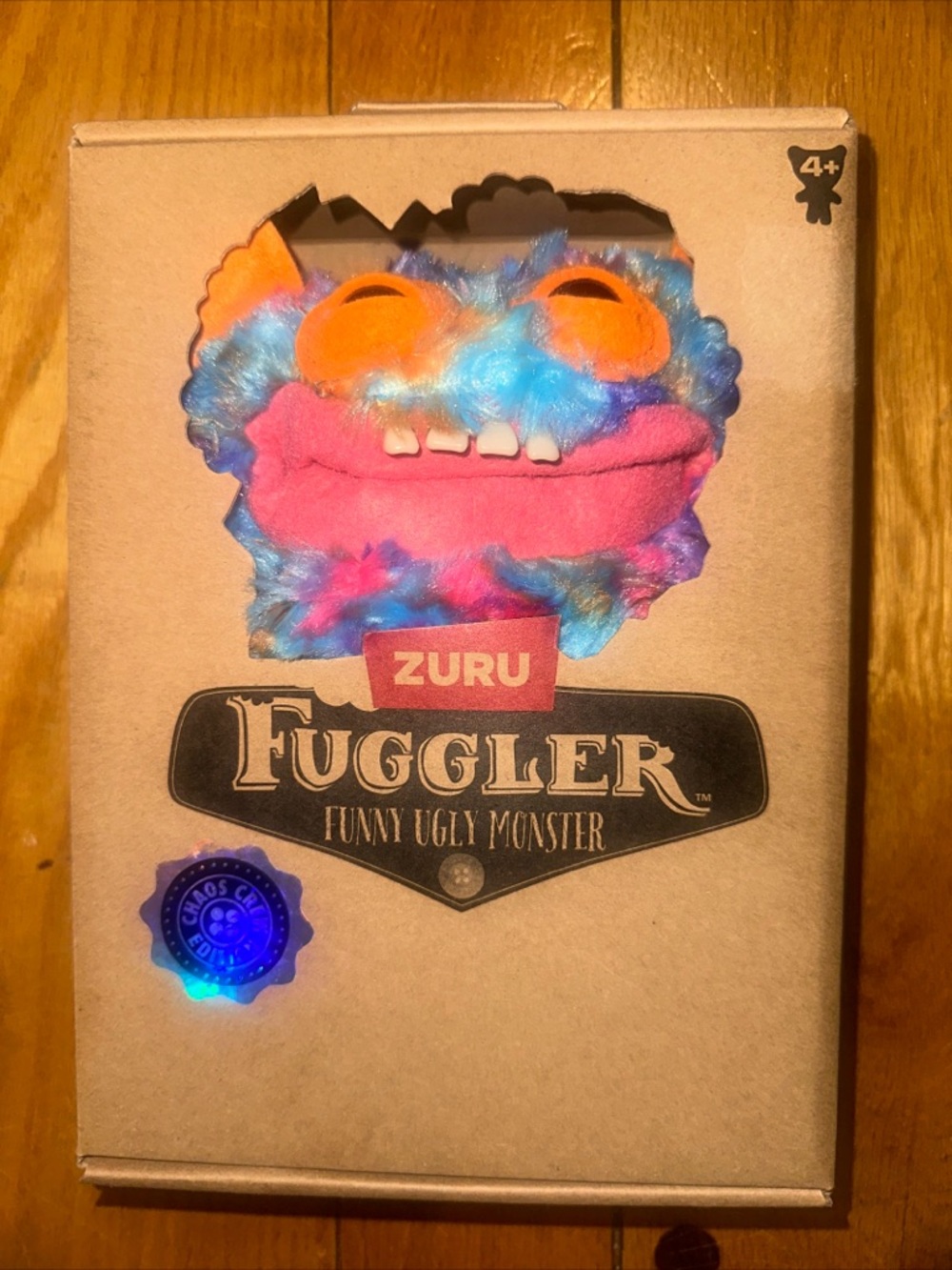 Rainbow chaos ruffled stuffed plush